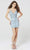 Primavera Couture - 3542 Beaded Plunging V Neck Sheath Dress Special Occasion Dress 00 / Powder Blue