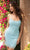 Primavera Couture - 3558 Rosette Beaded Lace Up Dress Homecoming Dresses 00 / Powder Blue