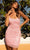 Primavera Couture - 3558 Rosette Beaded Lace Up Dress Special Occasion Dress 00 / Pink