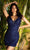 Primavera Couture - 3572 Sheer Plunge V-Neck Sequin Cocktail Dress Special Occasion Dress 00 / Midnight