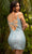 Primavera Couture - 3572 Sheer Plunge V-Neck Sequin Cocktail Dress Special Occasion Dress In Blue