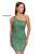 Primavera Couture - 3573 One Shoulder Sequined Fitted Cocktail Dress Homecoming Dresses 00 / Neon Sage