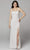 Primavera Couture - 3638 Lace-up Open Back Beaded High Slit Dress Prom Dresses 00 / Ivory