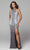 Primavera Couture - 3642 Sequin Halter Dress with Slit Evening Dresses 00 / Charcoal