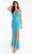 Primavera Couture - 3725 Beaded Sleeveless V-Neck Long Gown Special Occasion Dress 00 / Turquoise