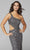 Primavera Couture - 3729 One Shoulder Asymmetrical Dress In Gray