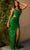 Primavera Couture - 3729 One Shoulder Asymmetrical Dress In Green