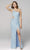Primavera Couture - 3729 One Shoulder Asymmetrical Dress In Blue