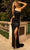 Primavera Couture - 3729 One Shoulder Asymmetrical Dress In Black