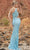 Primavera Couture - 3729 One Shoulder Asymmetrical Dress In Blue