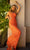 Primavera Couture - 3729 One Shoulder Asymmetrical Dress In Orange
