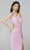 Primavera Couture - 3729 One Shoulder Asymmetrical Dress In Pinks