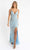 Primavera Couture - 3733 Beaded Sleeveless V-Neck Long Gown Special Occasion Dress 00 / Powder Blue