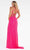 Primavera Couture - 3744 V-Neck Multiple Straps Long Gown In Pink