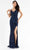 Primavera Couture - 3749 Sequin V-Neck Open Back Gown Special Occasion Dress 00 / Midnight