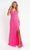 Primavera Couture - 3749 Sequin V-Neck Open Back Gown Special Occasion Dress 00 / Neon Pink