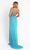 Primavera Couture - 3751 Sequin Plunging V-Neck Gown In Blue