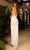 Primavera Couture - 3761 Asymmetrical Sequin Double Strap Dress In White