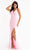 Primavera Couture - 3768 Sleeveless Crisscross Straps Gown In Pink