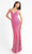 Primavera Couture - 3770 Fabulous Beading With Floral Embellishments Sleeveless Evening Gown Special Occasion Dress 00 / Rose