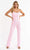 Primavera Couture - 3774 Sequin Scoop Neckline Jumpsuit Special Occasion Dress 00 / Pink