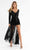 Primavera Couture - 3777 V-Neck Long Sleeve Romper Special Occasion Dress 00 / Black