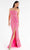 Primavera Couture - 3782 Sleeveless Trailing Floral Embellishment Evening Gown In Pink