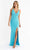 Primavera Couture - 3792 Sleeveless Sequin High Slit Dress Special Occasion Dress 00 / Turquoise