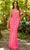 Primavera Couture 3793 - Deep V-Neck Evening Gown Special Occasion Dress 000 / Neon Lilac