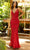 Primavera Couture 3793 - Deep V-Neck Evening Gown Special Occasion Dress 000 / Red