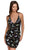 Primavera Couture 3801 - Butterfly Appliqued Cocktail Dress Special Occasion Dress 00 / Black Multi