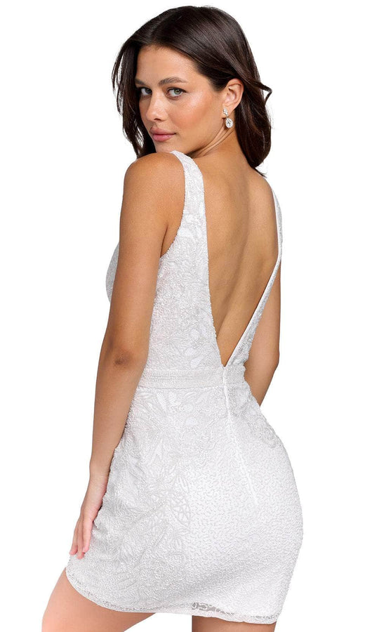 Primavera Couture 3804 - Floral Beaded Cocktail Dress