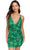Primavera Couture 3808 - Beaded Strap Sequin Cocktail Dress Special Occasion Dress 00 / Emerald