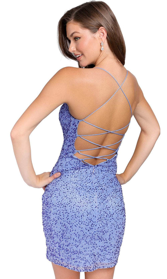 Primavera Couture 3814 - Bedazzled Scoop Neck Cocktail Dress