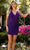Primavera Couture 3815 - Beaded V-Neck Cocktail Dress Special Occasion Dress 00 / Purple