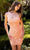 Primavera Couture 3816 - Scoop Neck Leaf Motif Cocktail Dress Special Occasion Dress