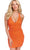 Primavera Couture 3824 - Sequined Strappy Back Cocktail Dress Special Occasion Dress 00 / Orange