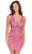 Primavera Couture 3826 - V-Back Beaded Cocktail Dress Special Occasion Dress 00 / Rose
