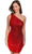 Primavera Couture 3830 - Asymmetric Sheath Cocktail Dress Special Occasion Dress 00 / Red
