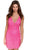 Primavera Couture 3832 - V-Neck Crisscross Back Cocktail Dress Special Occasion Dress 00 / Neon Pink