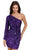 Primavera Couture 3839 - Asymmetric Long-Sleeved Cocktail Dress Special Occasion Dress 00 / Purple
