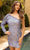 Primavera Couture 3853 - Single Sleeve Sequined Cocktail Dress Special Occasion Dress 00 / Lilac