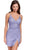 Primavera Couture 3861 - Beaded Lace-Up Back Cocktail Dress Special Occasion Dress 00 / Neon Lilac