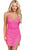 Primavera Couture 3861 - Beaded Lace-Up Back Cocktail Dress Special Occasion Dress 00 / Neon Pink