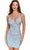 Primavera Couture 3862 - Sleeveless Floral Sequin Cocktail Dress Special Occasion Dress 00 / Powder Blue