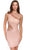 Primavera Couture 3863 - Sequin One Sleeve Cocktail Dress Special Occasion Dress 00 / Rose