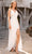 Primavera Couture 3904 - Embellished High Slit Prom Gown Special Occasion Dress 000 / Ivory