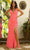Primavera Couture 3905 - Plunging V-Neck Prom Dress Special Occasion Dress 000 / Neon Pink