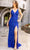 Primavera Couture 3905 - Plunging V-Neck Prom Dress Special Occasion Dress 000 / Royal Blue