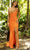 Primavera Couture 3906 - One Shoulder Fringed Prom Gown Special Occasion Dress 000 / Orange